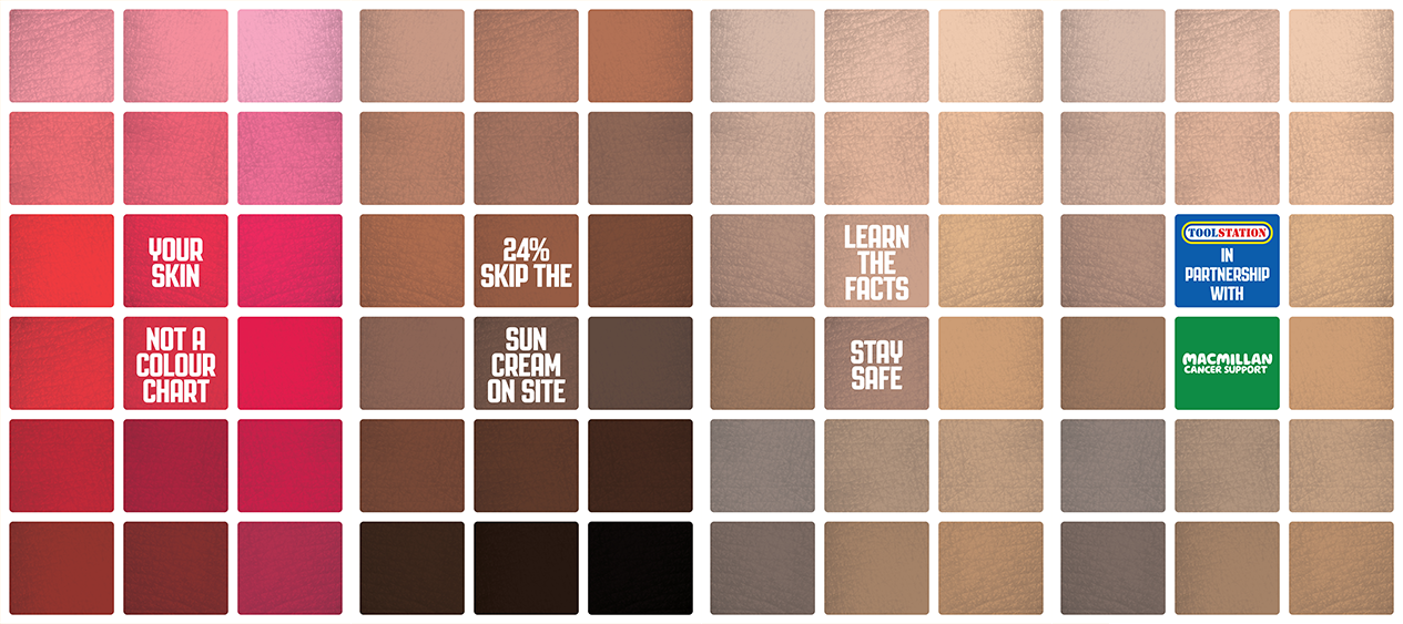 The four swatch pallets of the campaign.